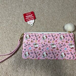 Hello Kitty Pink Patterned Kids Wristlet